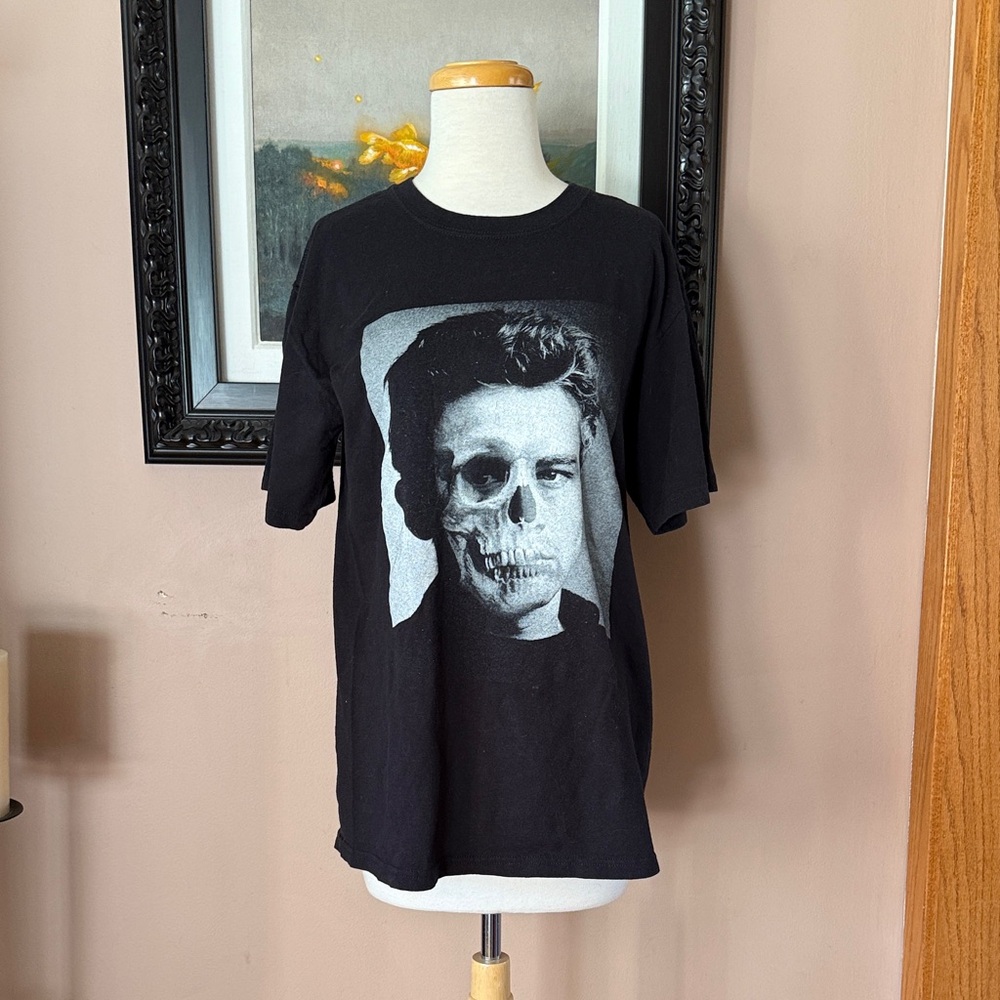 Little Bastards Co James Dean skull T-Shirt.  Medium